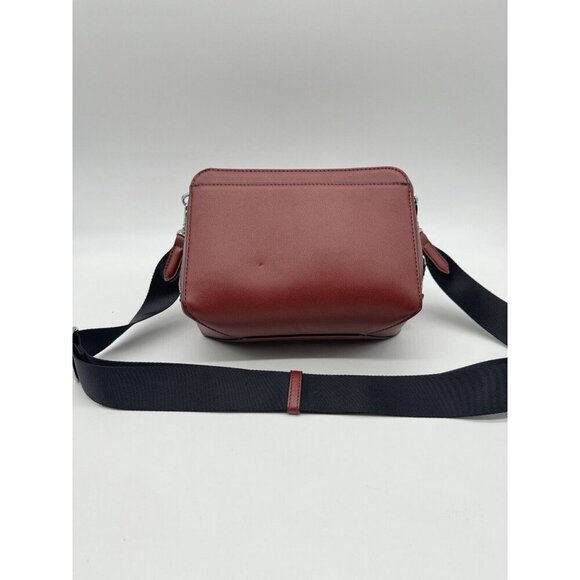 DKNY Tilly Faux Leather Small Crossbody Camera Bag - Scarlet/ Burgundy - Picture 4 of 9